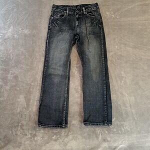 Helex Boys Jeans Boot Cut Dark Wash Slim size 16